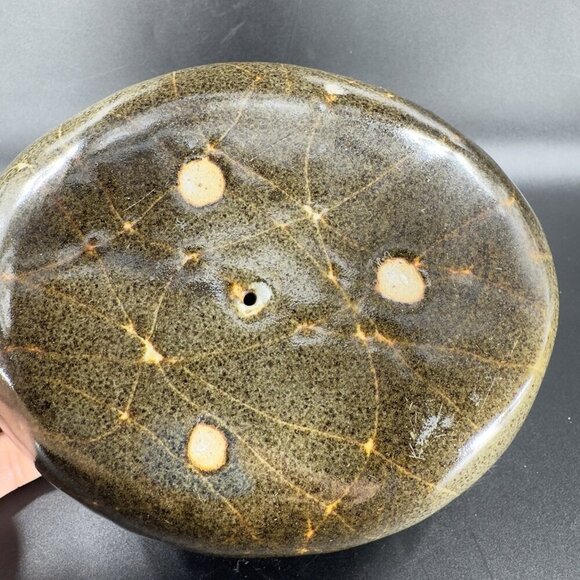 Vintage Hand Made Pottery Stoneware Paperweight Hollow Rock Shaped Figure Rock - Picture 5 of 13